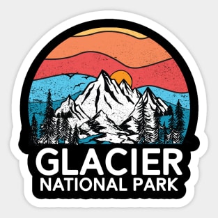 Vintage Glacier National Park Retro 80s Montana Mountain Sticker